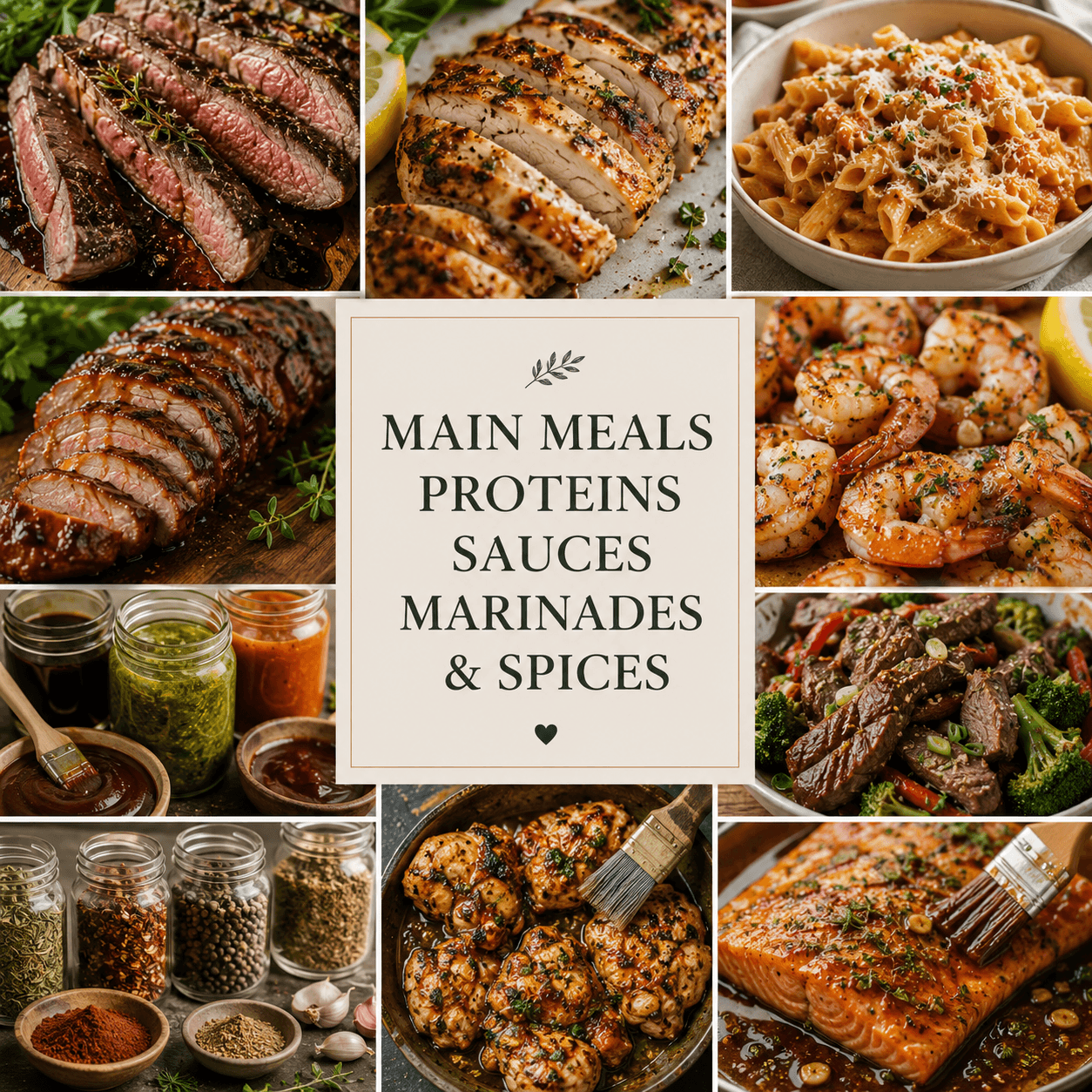 Main Meals, Protein, Sauces, Marinades & Spices