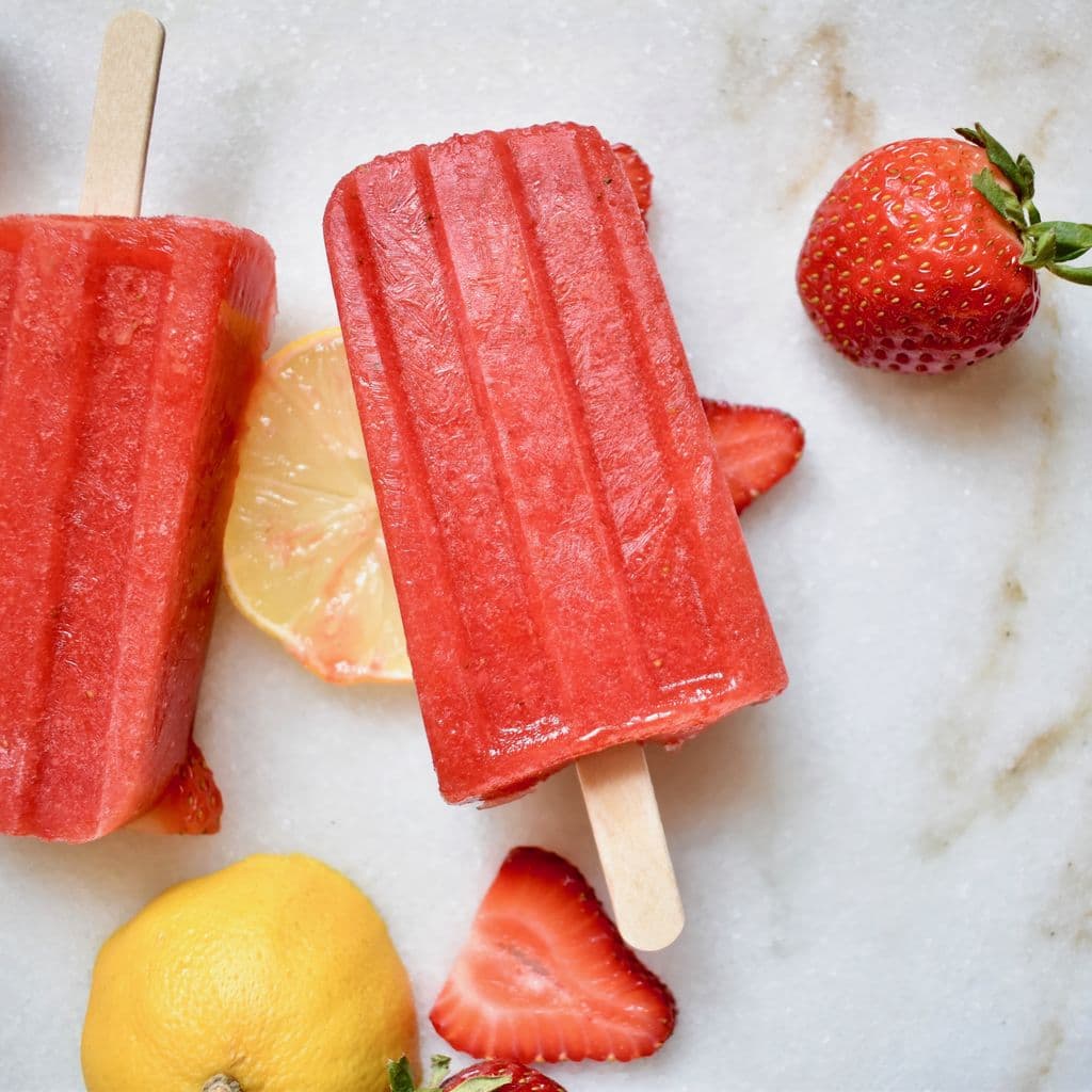 Strawberry Popsicles
